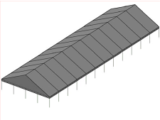 40 x 120 Clear Gable Track